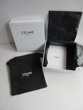 Celine Paris Empty Storage Box 6" X 6" X 2.5 with Dust Bag 7" x 7.5" & Tissue